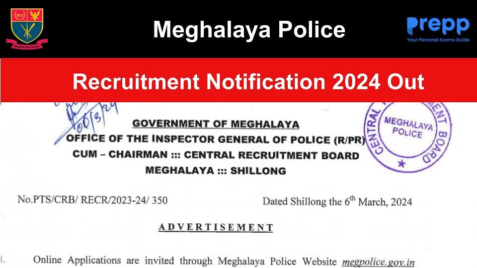 Meghalaya Police Recruitment Notification Out For Vacancies