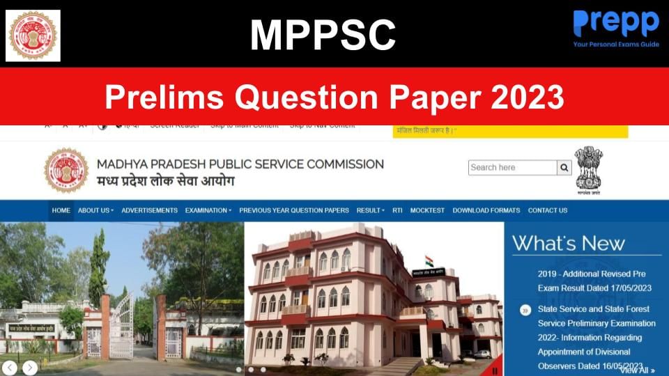 MPPSC Prelims Question Paper 2022 with Answer Key - Download PDF (May ...