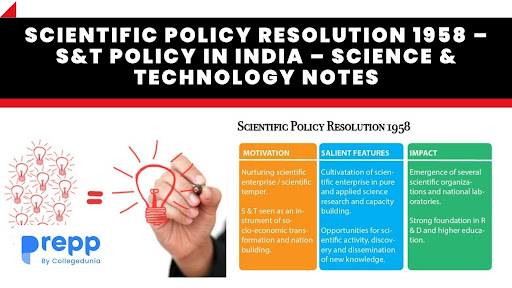 Science Development Policy Scientific Policy Resolution 1958 – S&T Policy in India – Science ...