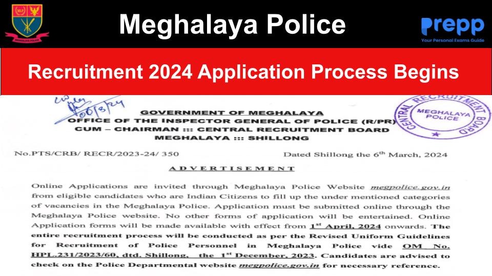 Meghalaya Police Application Begins at megpolice.gov.in: Apply Online ...