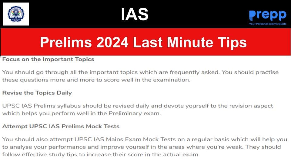 Ias Prelims 2024 Last Minute Tips Strategies To Crack Upsc Prelims 0634