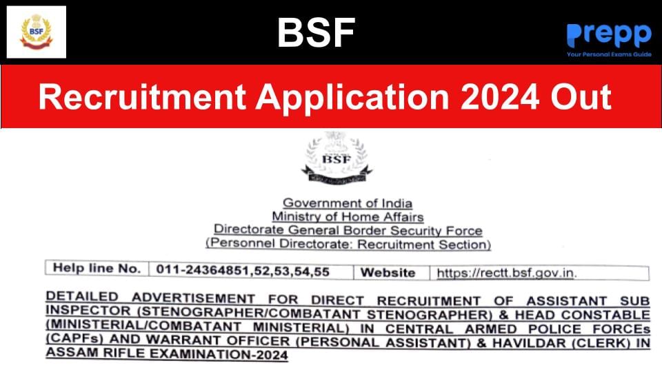 BSF Notification 2024 Out for SI & HC; Apply Online for 1526 Vacancies