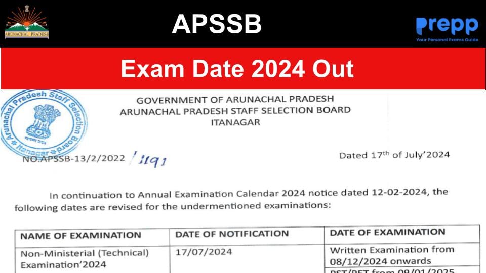 APSSB Exam Date 2024 Out; Check Exam Calendar PDF Apssb Calendar 2025