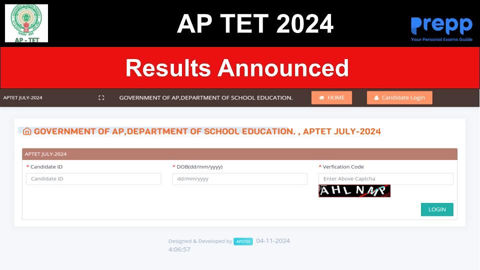 AP TET 2024 Results Announced Check Details