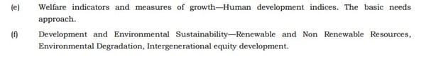 Economics Syllabus For UPSC