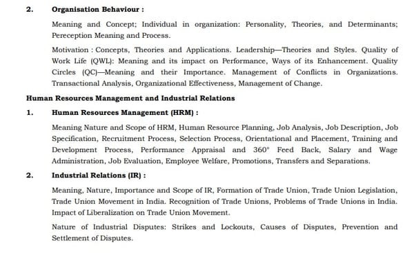  UPSC Commerce Syllabus- IAS Commerce Optional Syllabus Paper-I 2