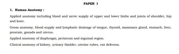 UPSC Medical Science Syllabus- Paper -I 1