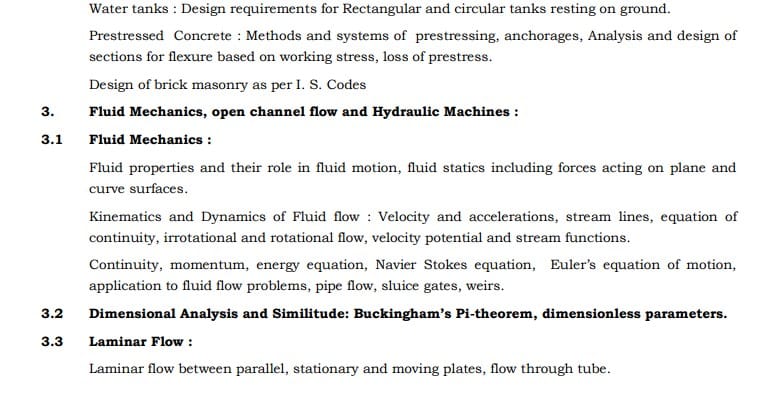 UPSC Civil Engineering Syllabus