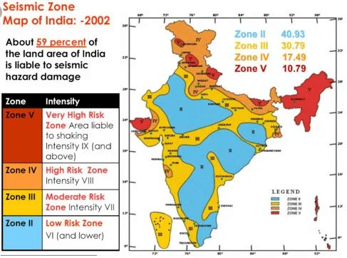 Seismic Zone Map of India 2002