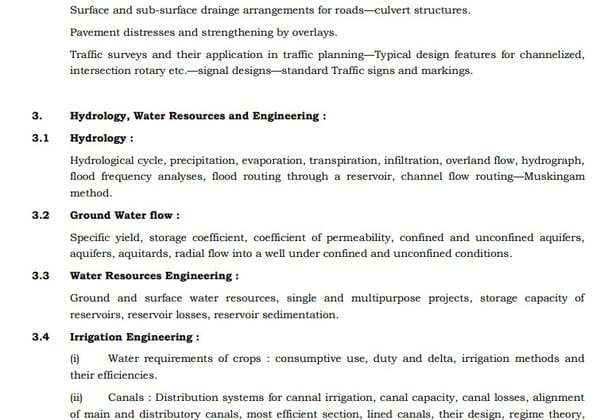  UPSC Civil Engineering Syllabus
