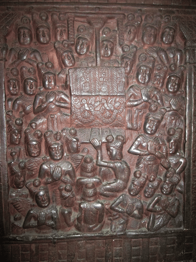 Ajatashatru worships the Buddha, a Bharhut Stupa relief