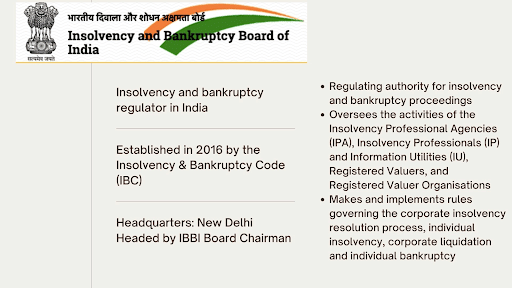 Insolvency and Bankruptcy Code