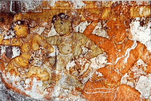 Chola Painting - Dancing girl, Brihadeeswara temple