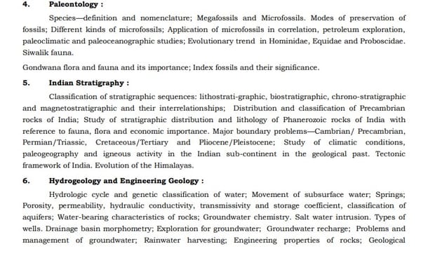 UPSC Geology Optional Paper I Syllabus-2