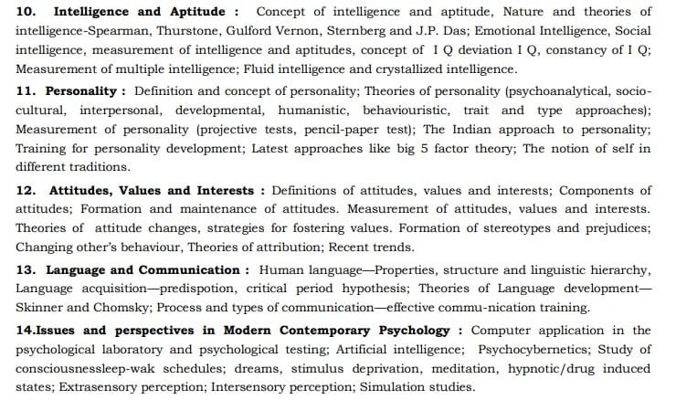 UPSC Psychology Syllabus- Syllabus for UPSC Psychology Paper-I - 3