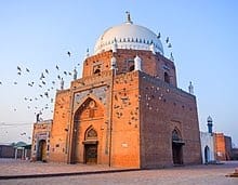 The shrine of Bahauddin Zakariya, in Multan