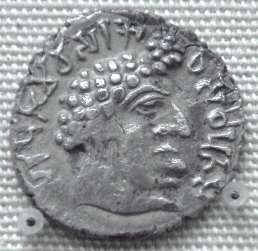 Vasishthiputra Pulumavi coinage with Prakrit legend in Brahmi script