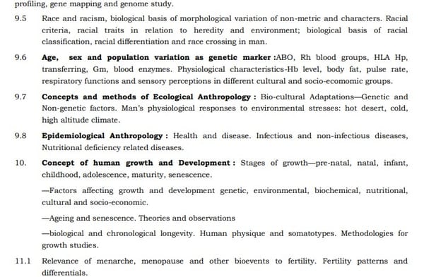  UPSC Anthropology Syllabus for IAS Mains- Anthropology Syllabus Paper-I 6