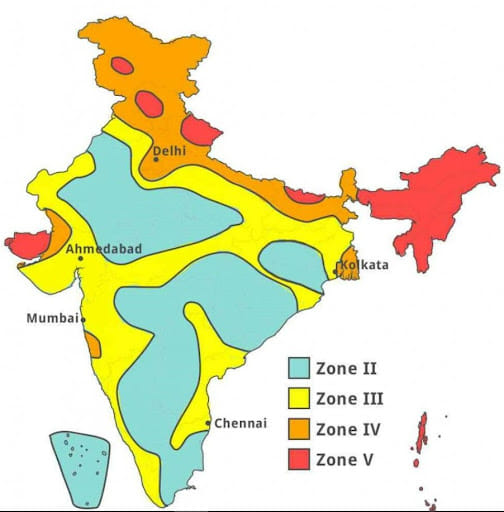 Seismic Zones is India