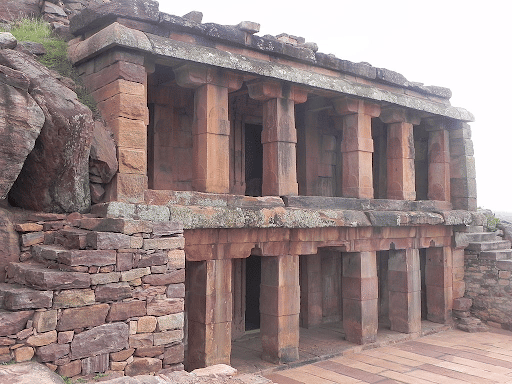 Two storey Buddhist temple in Aihole