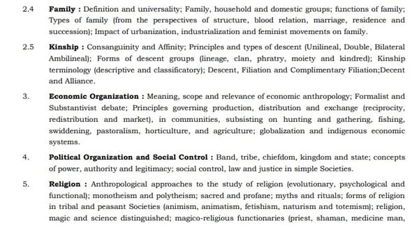 UPSC Anthropology Syllabus for IAS Mains- Anthropology Syllabus Paper-I 4