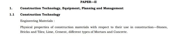  UPSC Civil Engineering Syllabus
