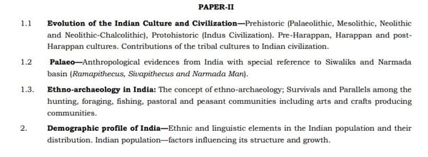  UPSC Anthropology Syllabus for IAS Mains- Anthropology Syllabus Paper-II 1
