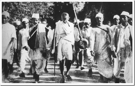 Gandhi during one of his Satyagrahas