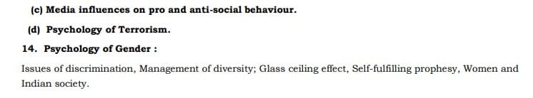 UPSC Psychology Syllabus- Syllabus for UPSC Psychology Paper-II - 6