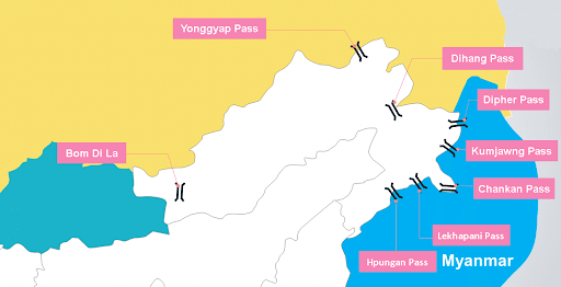 Major Passes in North Eastern States