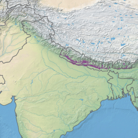 Distribution of Subtropical Broad-leaved forests