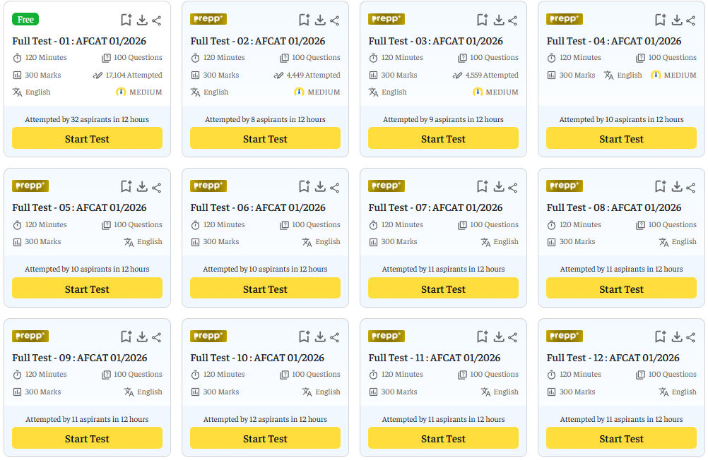 AFCAT Mock Tests