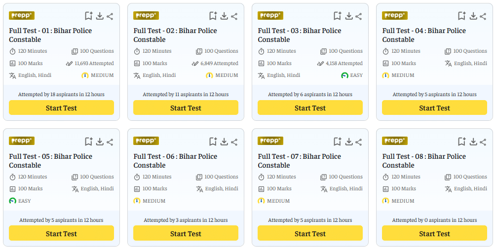 Bihar Police Constable Test Series