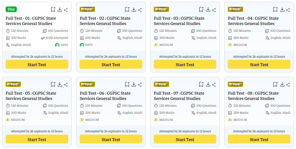 CGPSC Test Series
