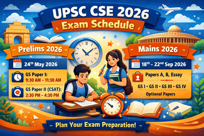 UPSC CSE 2026 Exam timing