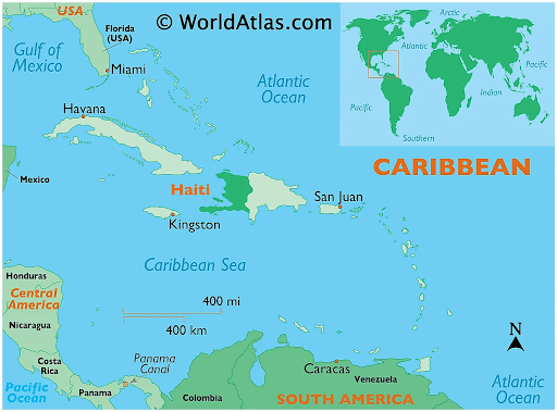 Haiti on World Map