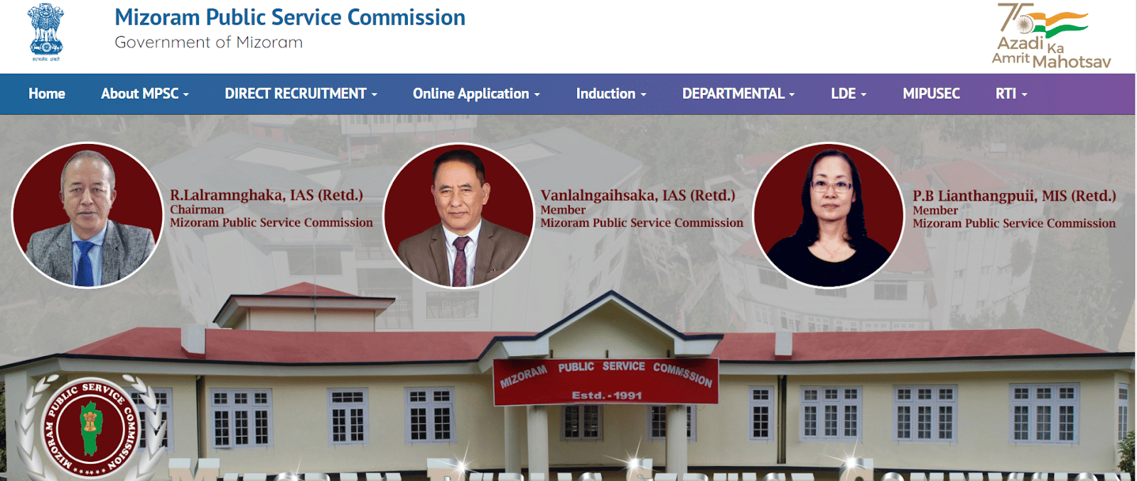 Mizoram PSC Website