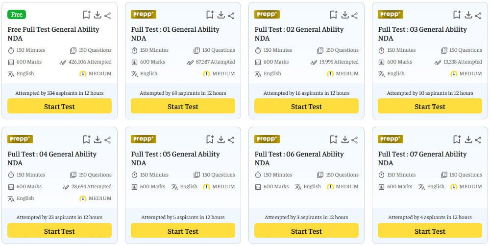 NDA Mock Tests