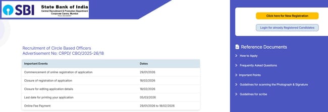SBI CBO Application Process