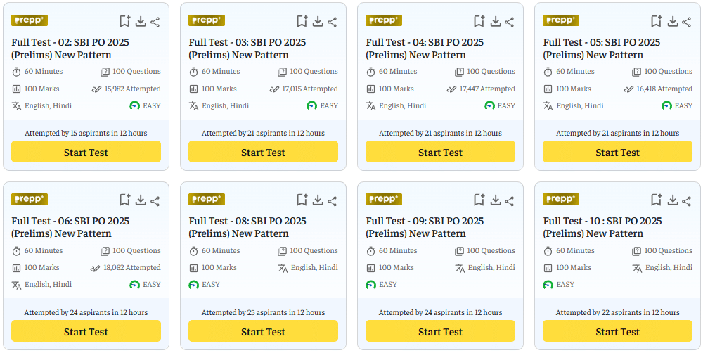 SBI PO Mock Tests