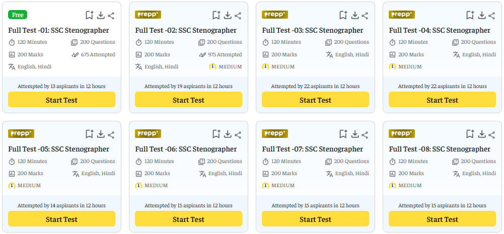 SSC Steno Test Series
