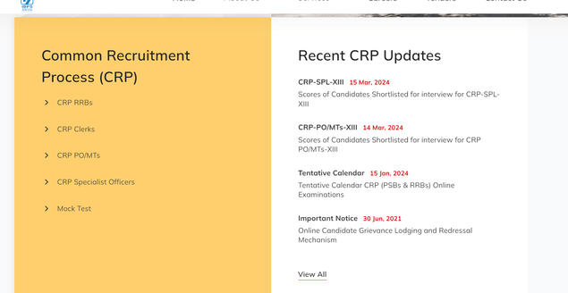 Scores of Candidates Shortlisted for Interview for CRP SPL XIII