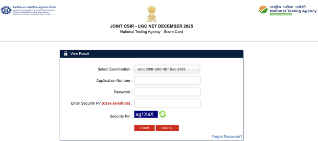 CSIR UGC NET Result