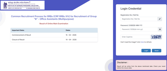 ibps rrb clerk mains result 2026