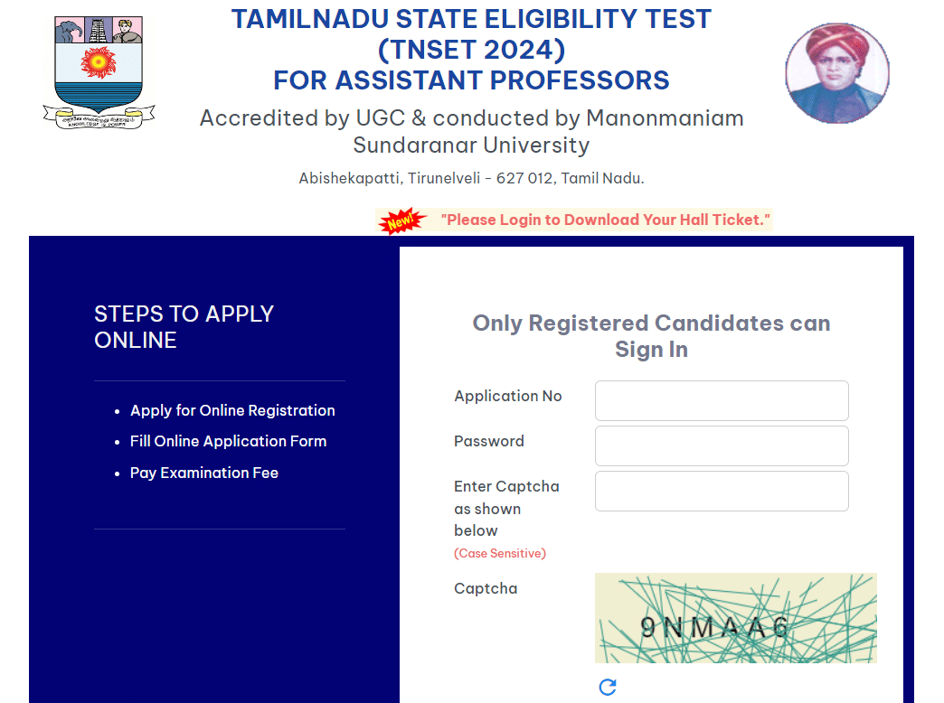 TNSET Hall Ticket