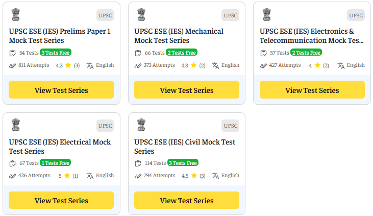 UPSC ESE Test Series