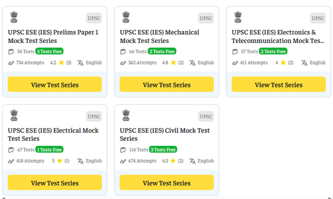 UPSC IES Mock Test Series