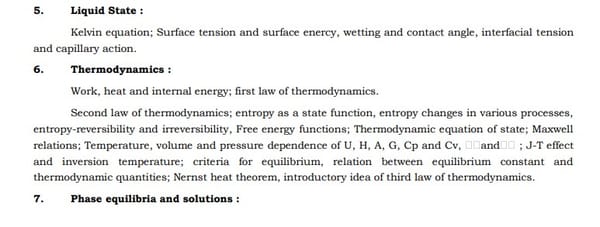 UPSC Chemistry Syllabus- Chemistry Optional Syllabus Paper-I 2