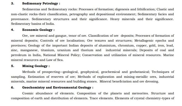 UPSC Geology Optional Paper II Syllabus-2