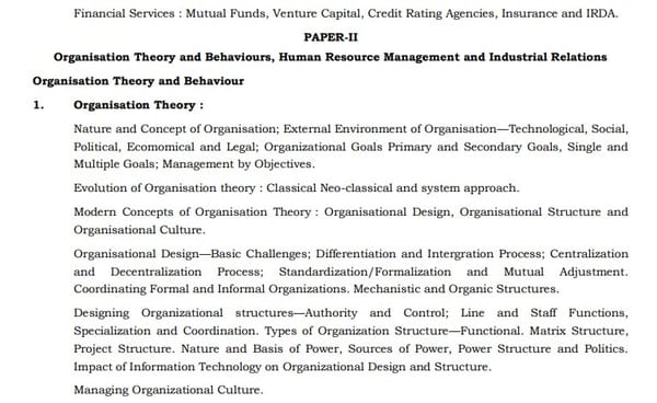  UPSC Commerce Syllabus- IAS Commerce Optional Syllabus Paper-I 1